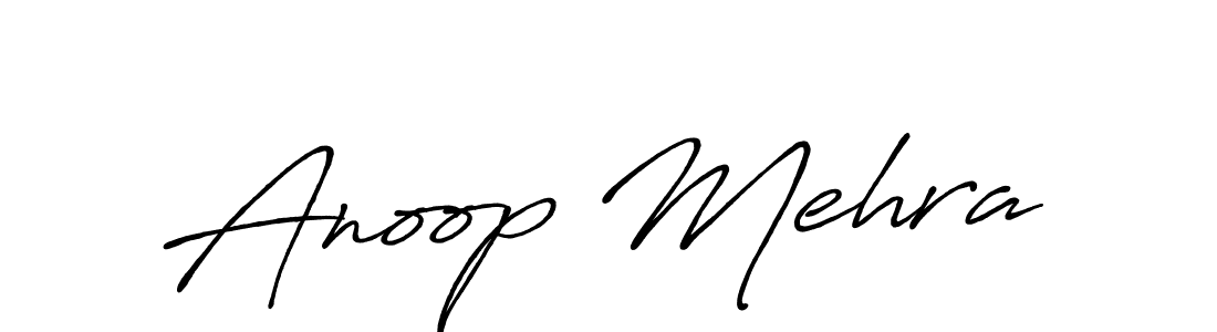 Create a beautiful signature design for name Anoop Mehra. With this signature (Antro_Vectra_Bolder) fonts, you can make a handwritten signature for free. Anoop Mehra signature style 7 images and pictures png