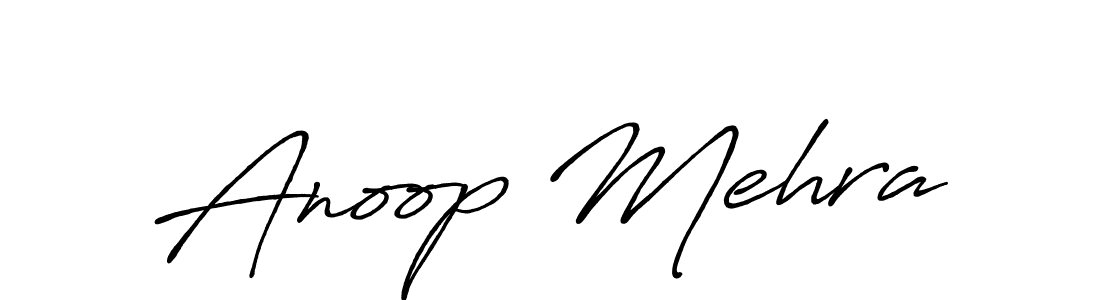 Create a beautiful signature design for name Anoop Mehra. With this signature (Antro_Vectra_Bolder) fonts, you can make a handwritten signature for free. Anoop Mehra signature style 7 images and pictures png