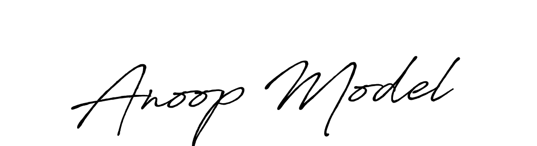Anoop Model stylish signature style. Best Handwritten Sign (Antro_Vectra_Bolder) for my name. Handwritten Signature Collection Ideas for my name Anoop Model. Anoop Model signature style 7 images and pictures png