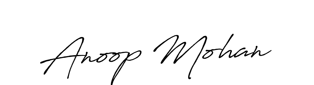 Anoop Mohan stylish signature style. Best Handwritten Sign (Antro_Vectra_Bolder) for my name. Handwritten Signature Collection Ideas for my name Anoop Mohan. Anoop Mohan signature style 7 images and pictures png