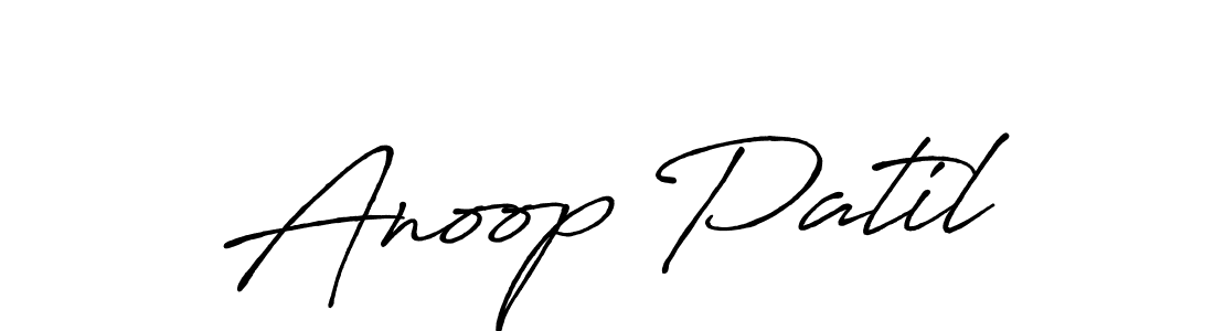 Anoop Patil stylish signature style. Best Handwritten Sign (Antro_Vectra_Bolder) for my name. Handwritten Signature Collection Ideas for my name Anoop Patil. Anoop Patil signature style 7 images and pictures png