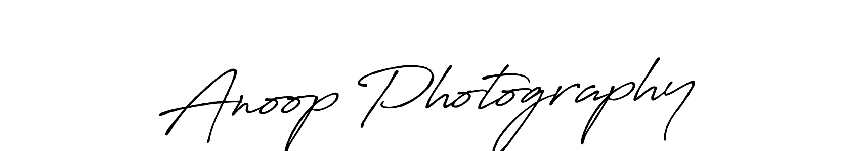 Anoop Photography stylish signature style. Best Handwritten Sign (Antro_Vectra_Bolder) for my name. Handwritten Signature Collection Ideas for my name Anoop Photography. Anoop Photography signature style 7 images and pictures png