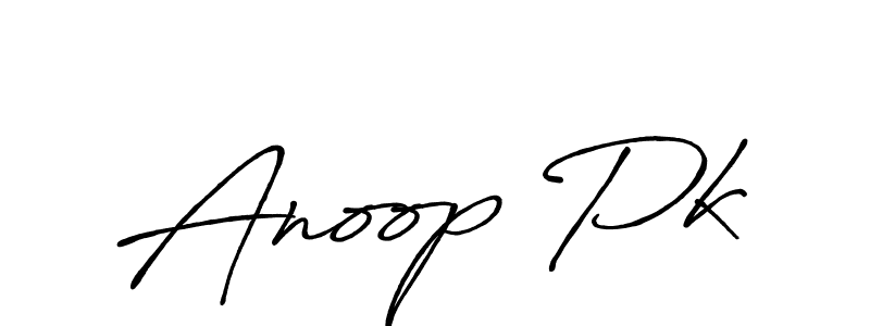 Anoop Pk stylish signature style. Best Handwritten Sign (Antro_Vectra_Bolder) for my name. Handwritten Signature Collection Ideas for my name Anoop Pk. Anoop Pk signature style 7 images and pictures png