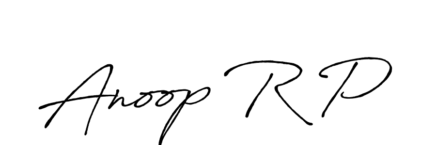 Design your own signature with our free online signature maker. With this signature software, you can create a handwritten (Antro_Vectra_Bolder) signature for name Anoop R P. Anoop R P signature style 7 images and pictures png