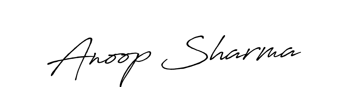 Anoop Sharma stylish signature style. Best Handwritten Sign (Antro_Vectra_Bolder) for my name. Handwritten Signature Collection Ideas for my name Anoop Sharma. Anoop Sharma signature style 7 images and pictures png