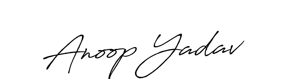 Design your own signature with our free online signature maker. With this signature software, you can create a handwritten (Antro_Vectra_Bolder) signature for name Anoop Yadav. Anoop Yadav signature style 7 images and pictures png