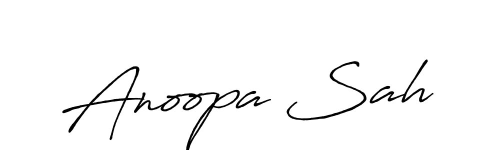 Create a beautiful signature design for name Anoopa Sah. With this signature (Antro_Vectra_Bolder) fonts, you can make a handwritten signature for free. Anoopa Sah signature style 7 images and pictures png