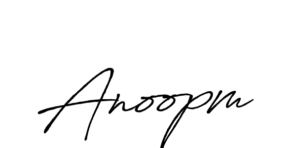 Also we have Anoopm name is the best signature style. Create professional handwritten signature collection using Antro_Vectra_Bolder autograph style. Anoopm signature style 7 images and pictures png