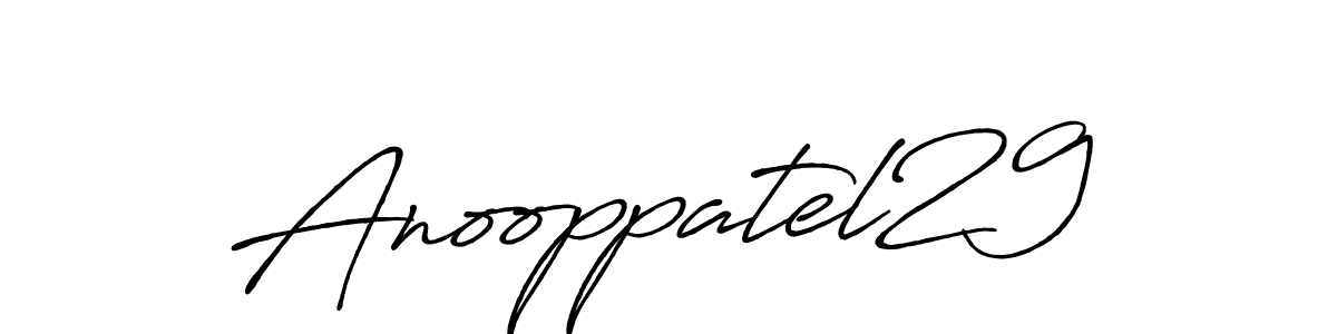 Use a signature maker to create a handwritten signature online. With this signature software, you can design (Antro_Vectra_Bolder) your own signature for name Anooppatel29. Anooppatel29 signature style 7 images and pictures png