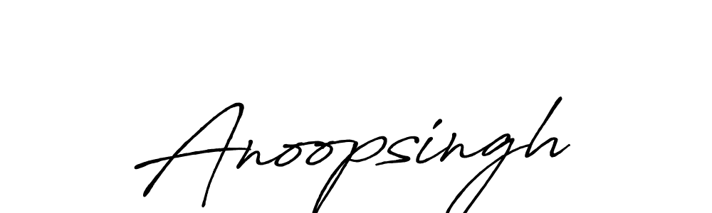 Make a beautiful signature design for name Anoopsingh. With this signature (Antro_Vectra_Bolder) style, you can create a handwritten signature for free. Anoopsingh signature style 7 images and pictures png