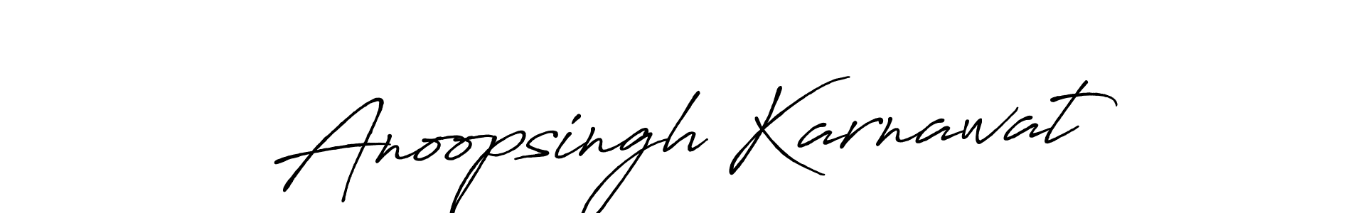 Antro_Vectra_Bolder is a professional signature style that is perfect for those who want to add a touch of class to their signature. It is also a great choice for those who want to make their signature more unique. Get Anoopsingh Karnawat name to fancy signature for free. Anoopsingh Karnawat signature style 7 images and pictures png