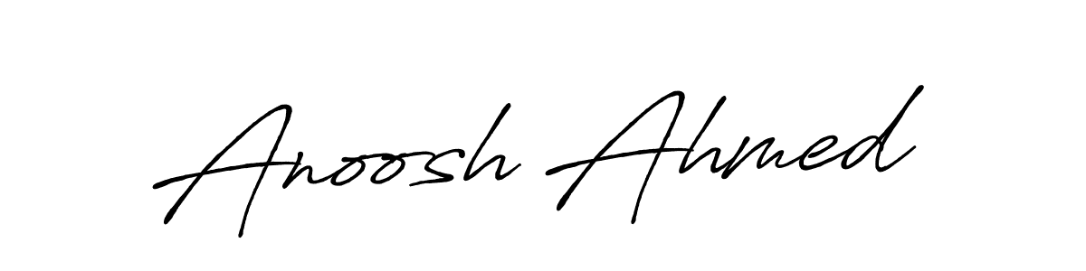 This is the best signature style for the Anoosh Ahmed name. Also you like these signature font (Antro_Vectra_Bolder). Mix name signature. Anoosh Ahmed signature style 7 images and pictures png