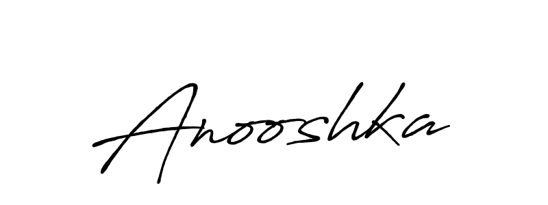 How to make Anooshka signature? Antro_Vectra_Bolder is a professional autograph style. Create handwritten signature for Anooshka name. Anooshka signature style 7 images and pictures png