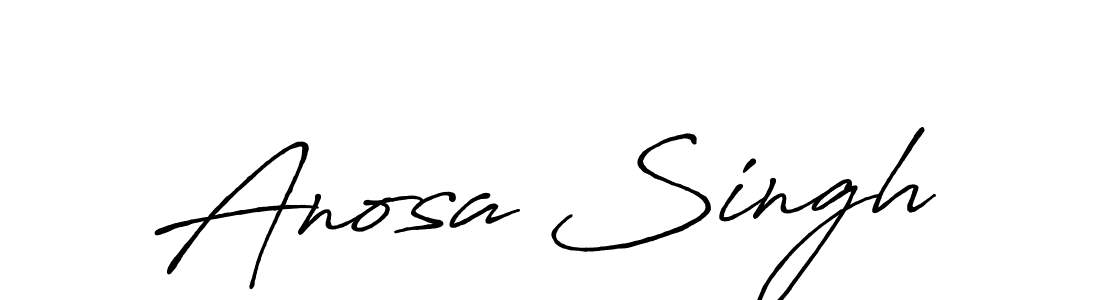 Design your own signature with our free online signature maker. With this signature software, you can create a handwritten (Antro_Vectra_Bolder) signature for name Anosa Singh. Anosa Singh signature style 7 images and pictures png