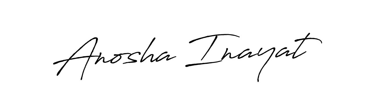 You can use this online signature creator to create a handwritten signature for the name Anosha Inayat. This is the best online autograph maker. Anosha Inayat signature style 7 images and pictures png