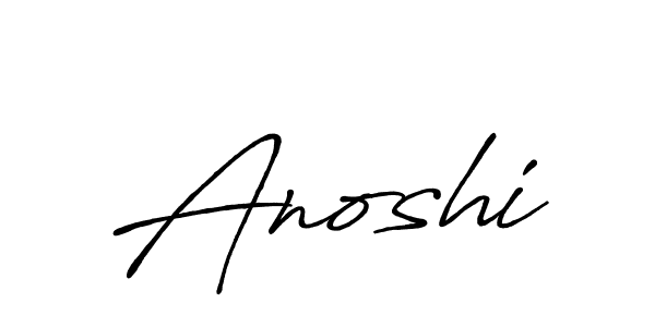 Make a beautiful signature design for name Anoshi. With this signature (Antro_Vectra_Bolder) style, you can create a handwritten signature for free. Anoshi signature style 7 images and pictures png
