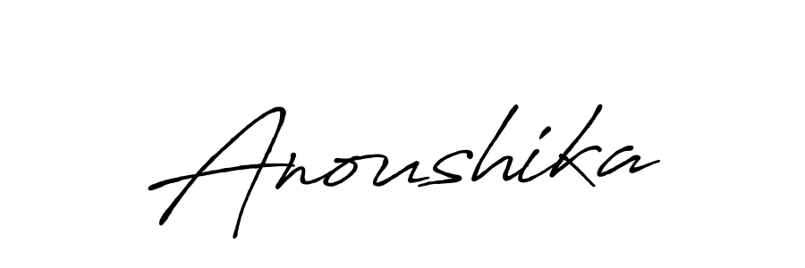 How to make Anoushika signature? Antro_Vectra_Bolder is a professional autograph style. Create handwritten signature for Anoushika name. Anoushika signature style 7 images and pictures png