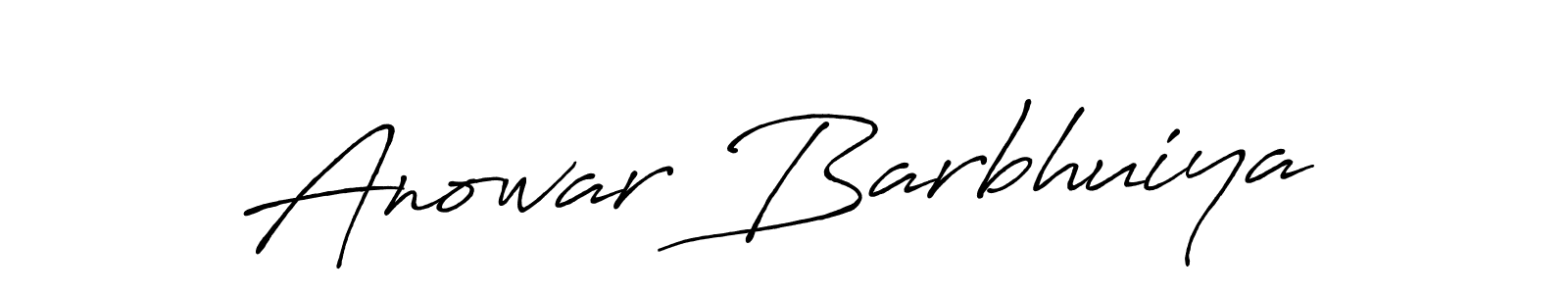 Create a beautiful signature design for name Anowar Barbhuiya. With this signature (Antro_Vectra_Bolder) fonts, you can make a handwritten signature for free. Anowar Barbhuiya signature style 7 images and pictures png