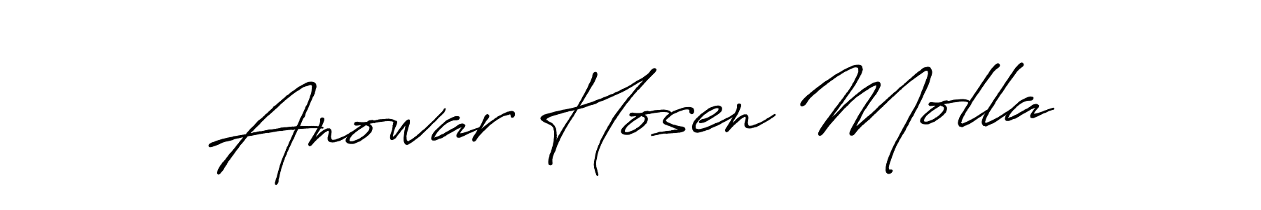 Anowar Hosen Molla stylish signature style. Best Handwritten Sign (Antro_Vectra_Bolder) for my name. Handwritten Signature Collection Ideas for my name Anowar Hosen Molla. Anowar Hosen Molla signature style 7 images and pictures png