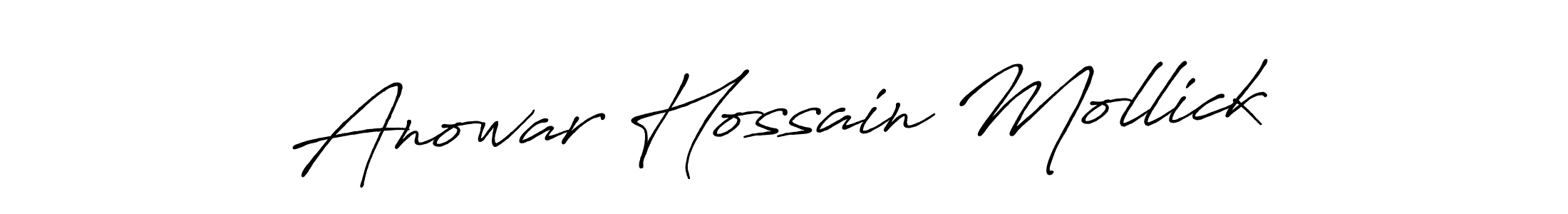 Anowar Hossain Mollick stylish signature style. Best Handwritten Sign (Antro_Vectra_Bolder) for my name. Handwritten Signature Collection Ideas for my name Anowar Hossain Mollick. Anowar Hossain Mollick signature style 7 images and pictures png