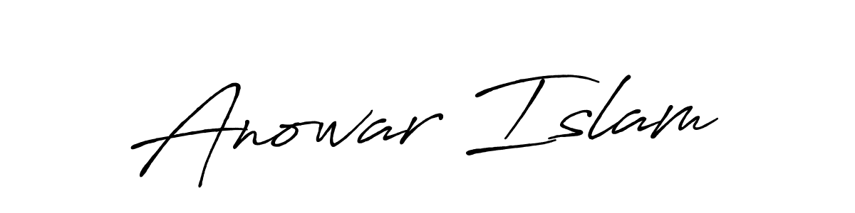 Design your own signature with our free online signature maker. With this signature software, you can create a handwritten (Antro_Vectra_Bolder) signature for name Anowar Islam. Anowar Islam signature style 7 images and pictures png