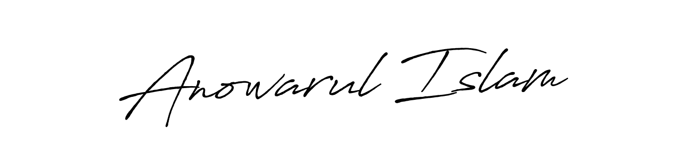 How to make Anowarul Islam name signature. Use Antro_Vectra_Bolder style for creating short signs online. This is the latest handwritten sign. Anowarul Islam signature style 7 images and pictures png