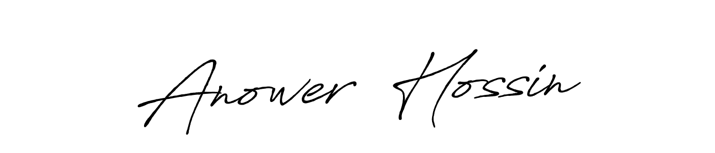 Design your own signature with our free online signature maker. With this signature software, you can create a handwritten (Antro_Vectra_Bolder) signature for name Anower  Hossin. Anower  Hossin signature style 7 images and pictures png