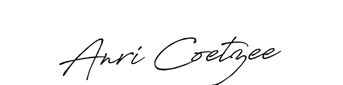 Use a signature maker to create a handwritten signature online. With this signature software, you can design (Antro_Vectra_Bolder) your own signature for name Anri Coetzee. Anri Coetzee signature style 7 images and pictures png