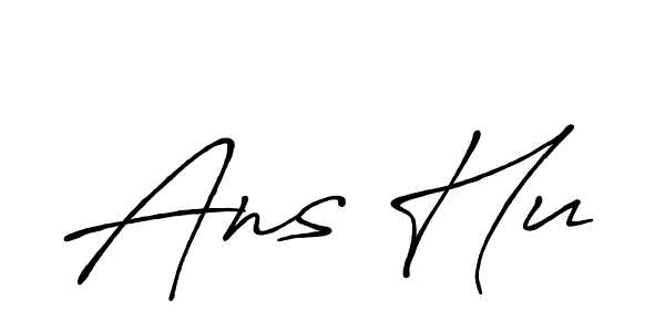 How to make Ans Hu signature? Antro_Vectra_Bolder is a professional autograph style. Create handwritten signature for Ans Hu name. Ans Hu signature style 7 images and pictures png