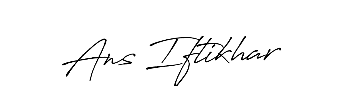 You should practise on your own different ways (Antro_Vectra_Bolder) to write your name (Ans Iftikhar) in signature. don't let someone else do it for you. Ans Iftikhar signature style 7 images and pictures png