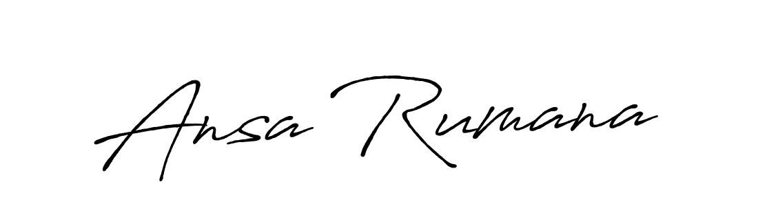 Design your own signature with our free online signature maker. With this signature software, you can create a handwritten (Antro_Vectra_Bolder) signature for name Ansa Rumana. Ansa Rumana signature style 7 images and pictures png