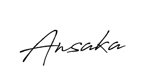 How to make Ansaka name signature. Use Antro_Vectra_Bolder style for creating short signs online. This is the latest handwritten sign. Ansaka signature style 7 images and pictures png