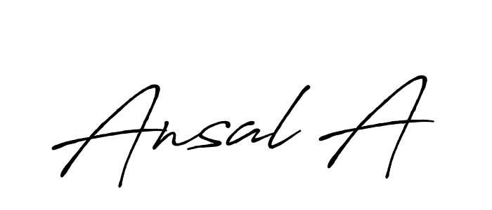 Make a beautiful signature design for name Ansal A. Use this online signature maker to create a handwritten signature for free. Ansal A signature style 7 images and pictures png