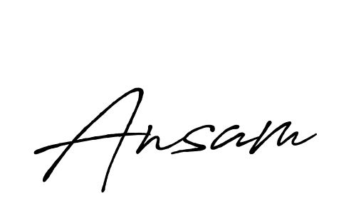 How to make Ansam signature? Antro_Vectra_Bolder is a professional autograph style. Create handwritten signature for Ansam name. Ansam signature style 7 images and pictures png