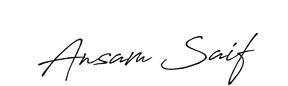 How to make Ansam Saif signature? Antro_Vectra_Bolder is a professional autograph style. Create handwritten signature for Ansam Saif name. Ansam Saif signature style 7 images and pictures png