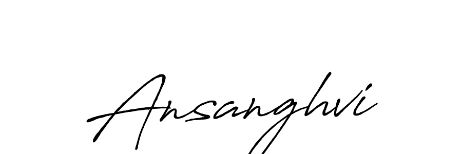 How to make Ansanghvi name signature. Use Antro_Vectra_Bolder style for creating short signs online. This is the latest handwritten sign. Ansanghvi signature style 7 images and pictures png