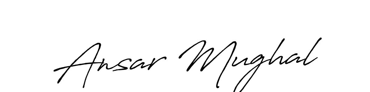 Design your own signature with our free online signature maker. With this signature software, you can create a handwritten (Antro_Vectra_Bolder) signature for name Ansar Mughal. Ansar Mughal signature style 7 images and pictures png