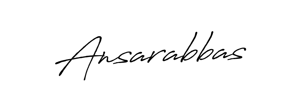 Use a signature maker to create a handwritten signature online. With this signature software, you can design (Antro_Vectra_Bolder) your own signature for name Ansarabbas. Ansarabbas signature style 7 images and pictures png