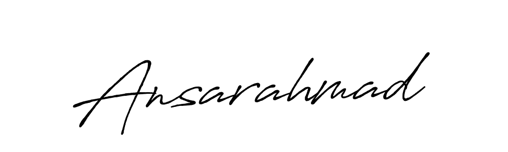 Use a signature maker to create a handwritten signature online. With this signature software, you can design (Antro_Vectra_Bolder) your own signature for name Ansarahmad. Ansarahmad signature style 7 images and pictures png