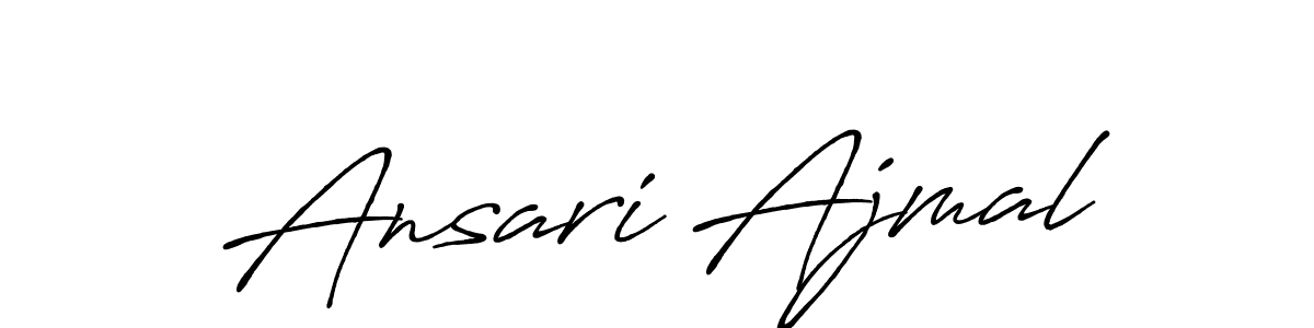 The best way (Antro_Vectra_Bolder) to make a short signature is to pick only two or three words in your name. The name Ansari Ajmal include a total of six letters. For converting this name. Ansari Ajmal signature style 7 images and pictures png