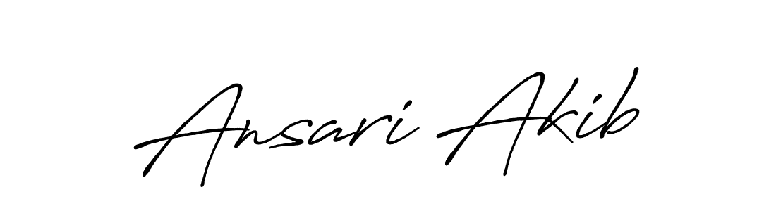 Design your own signature with our free online signature maker. With this signature software, you can create a handwritten (Antro_Vectra_Bolder) signature for name Ansari Akib. Ansari Akib signature style 7 images and pictures png