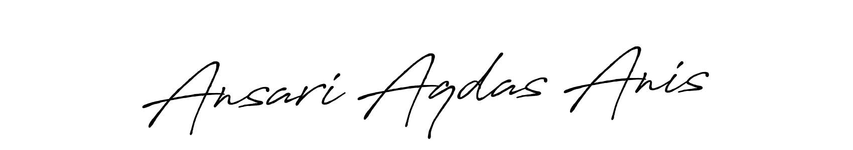 Ansari Aqdas Anis stylish signature style. Best Handwritten Sign (Antro_Vectra_Bolder) for my name. Handwritten Signature Collection Ideas for my name Ansari Aqdas Anis. Ansari Aqdas Anis signature style 7 images and pictures png