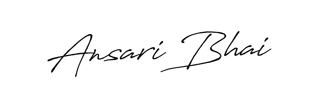 Create a beautiful signature design for name Ansari Bhai. With this signature (Antro_Vectra_Bolder) fonts, you can make a handwritten signature for free. Ansari Bhai signature style 7 images and pictures png