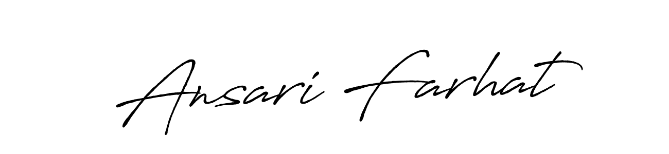 Make a short Ansari Farhat signature style. Manage your documents anywhere anytime using Antro_Vectra_Bolder. Create and add eSignatures, submit forms, share and send files easily. Ansari Farhat signature style 7 images and pictures png