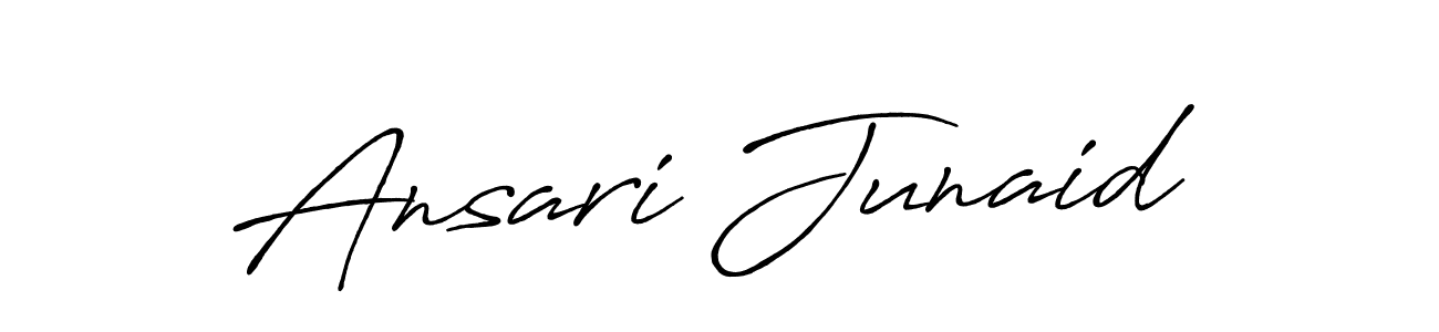 Use a signature maker to create a handwritten signature online. With this signature software, you can design (Antro_Vectra_Bolder) your own signature for name Ansari Junaid. Ansari Junaid signature style 7 images and pictures png