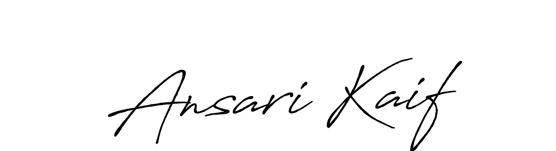 Use a signature maker to create a handwritten signature online. With this signature software, you can design (Antro_Vectra_Bolder) your own signature for name Ansari Kaif. Ansari Kaif signature style 7 images and pictures png