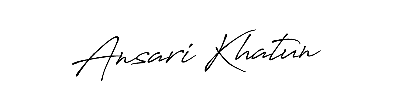 Design your own signature with our free online signature maker. With this signature software, you can create a handwritten (Antro_Vectra_Bolder) signature for name Ansari Khatun. Ansari Khatun signature style 7 images and pictures png