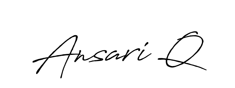 How to make Ansari Q name signature. Use Antro_Vectra_Bolder style for creating short signs online. This is the latest handwritten sign. Ansari Q signature style 7 images and pictures png