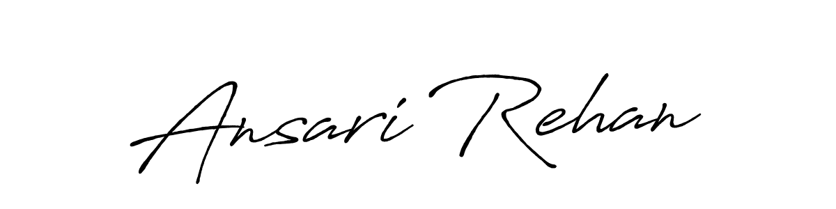 Create a beautiful signature design for name Ansari Rehan. With this signature (Antro_Vectra_Bolder) fonts, you can make a handwritten signature for free. Ansari Rehan signature style 7 images and pictures png