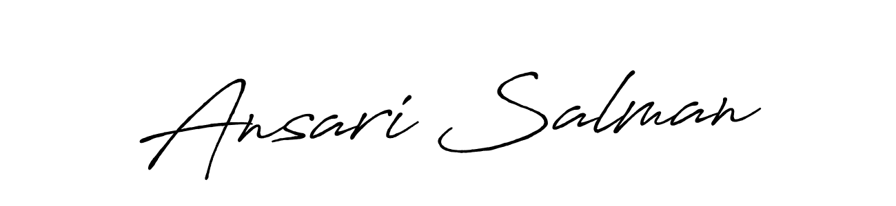 How to make Ansari Salman signature? Antro_Vectra_Bolder is a professional autograph style. Create handwritten signature for Ansari Salman name. Ansari Salman signature style 7 images and pictures png